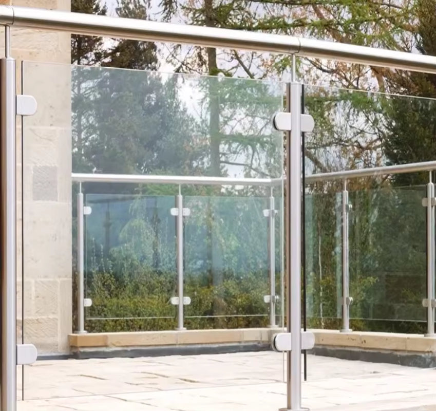 Accessoire de garde-corps en acier inoxydable de haute qualité – Pince à verre murale en D pour garde-corps