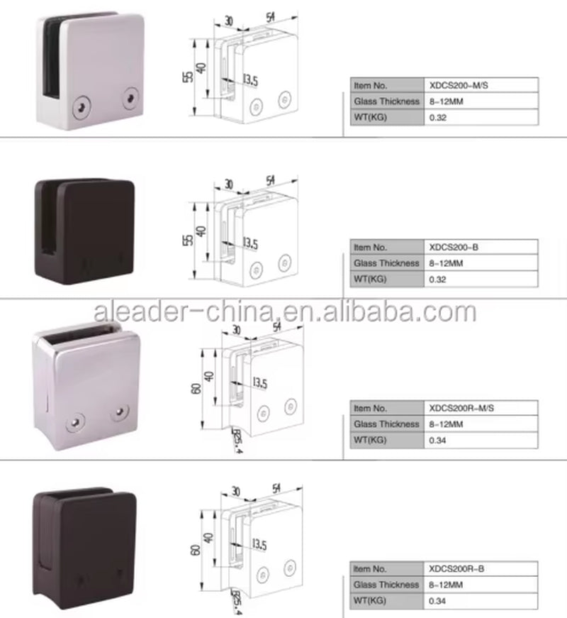 Pince à verre pour balcon – Acier inoxydable moulé à la cire perdue, clip ajustable pour fixation murale, garde-corps de piscine