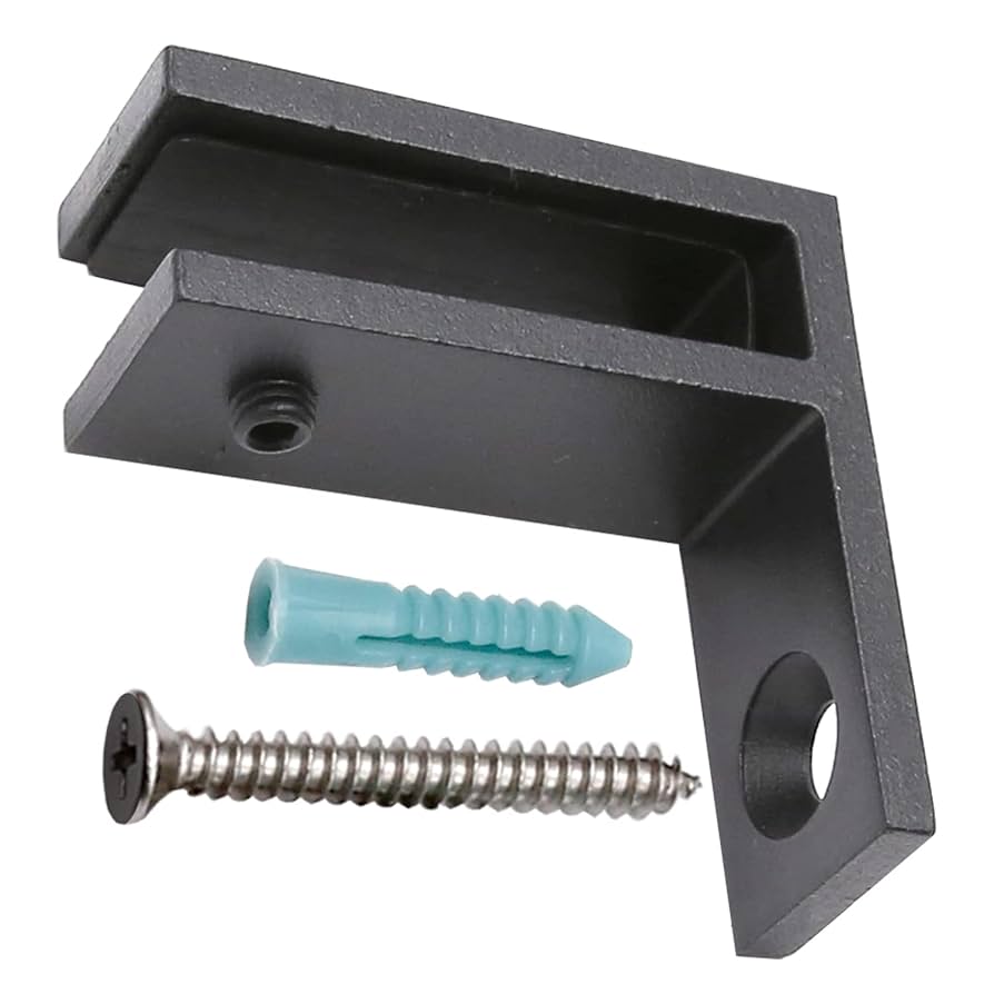 Pince à verre murale moderne à 90° – Clip fixe en acier inoxydable pour accessoires de salle de bain