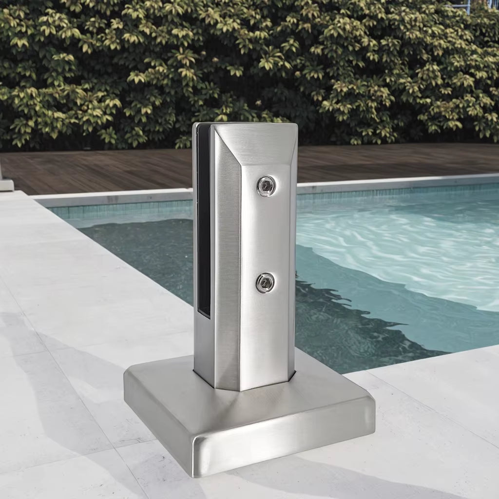 2205 Adjustable Square Glass Spigots Baseplate for Indoor/Outdoor Flooring Building Stair Swimming Pool Fencing for Glass