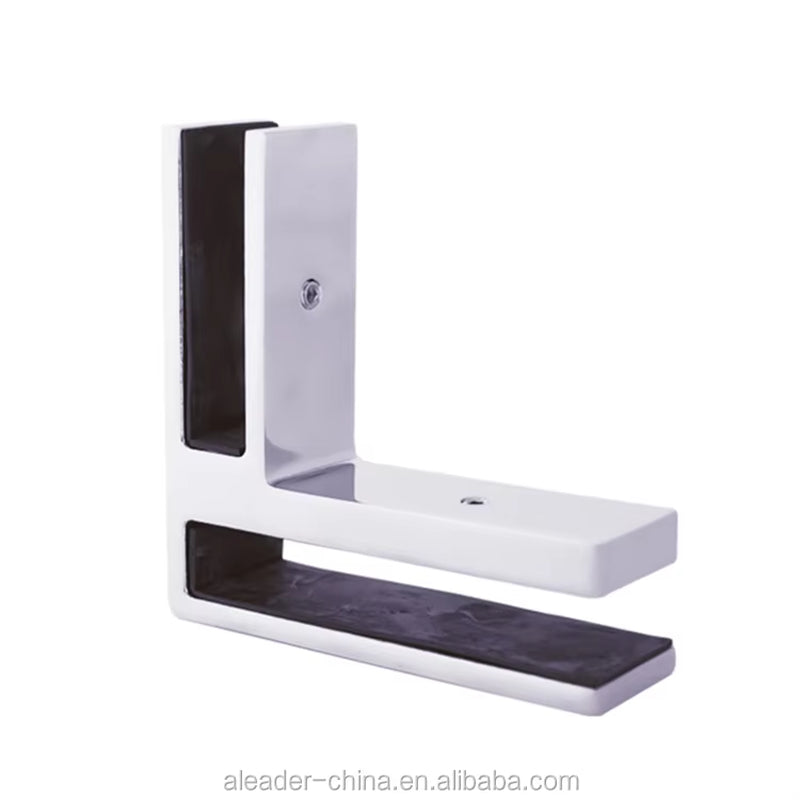 Pince à verre réglable à 90° – Connecteur pour garde-corps et douche sans cadre en acier inoxydable, clip pour verre