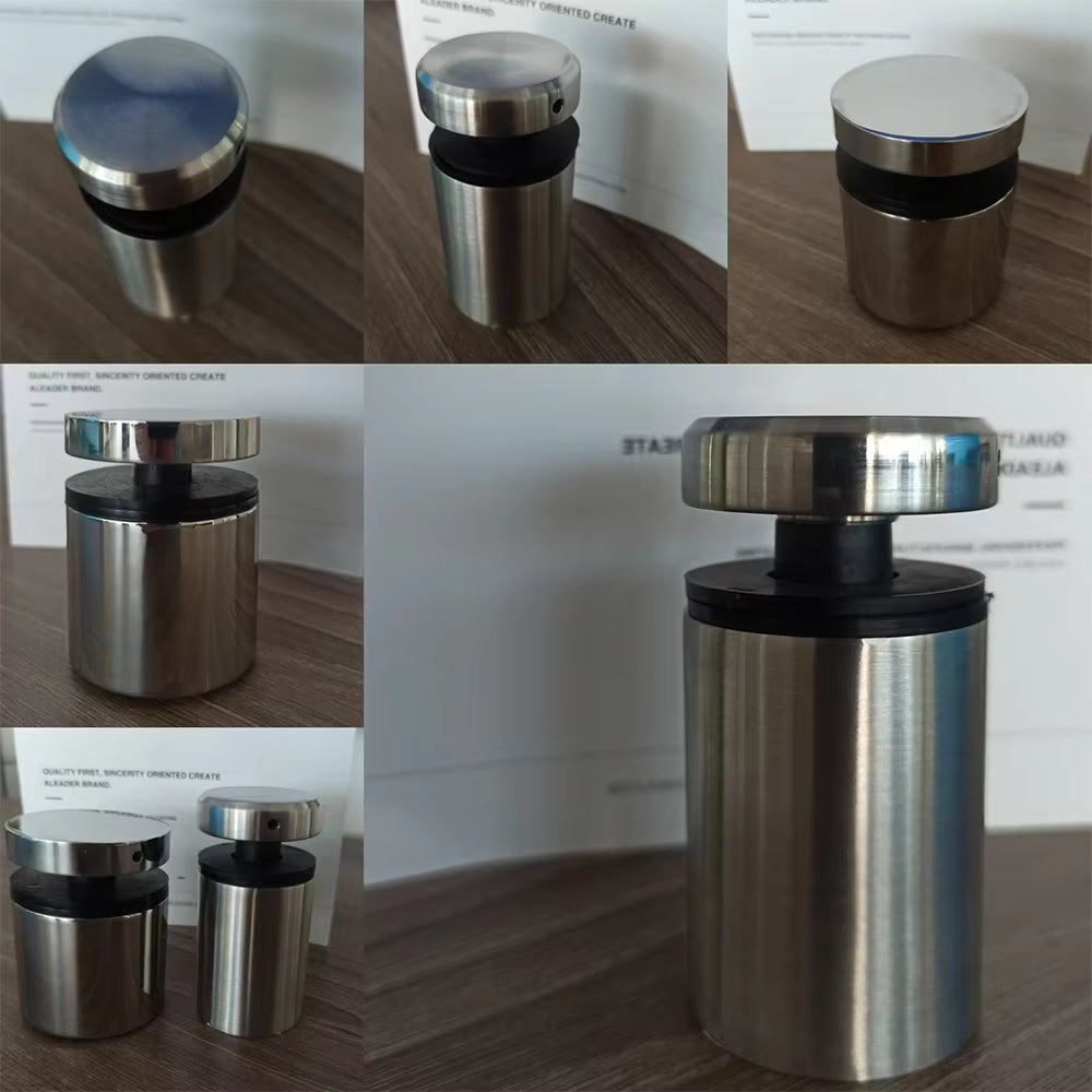 Pince à verre en acier inoxydable 316 – Connecteur pour garde-corps, rampes et balustrades d’escalier en verre, finition miroir