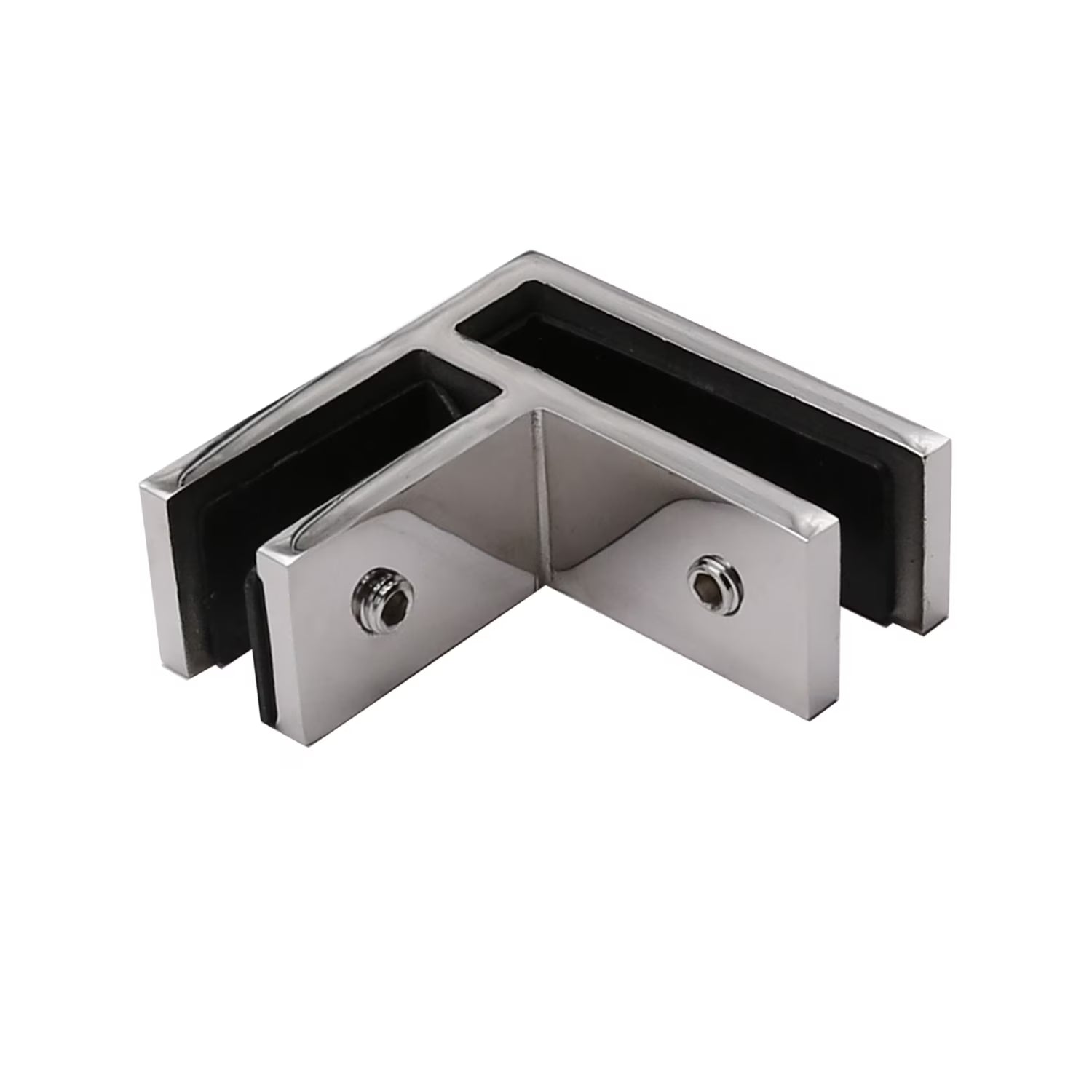 Pince à verre murale moderne à 90° – Clip fixe en acier inoxydable pour accessoires de salle de bain