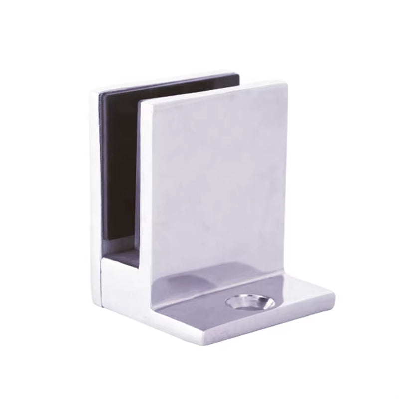 Pince à verre murale moderne à 90° – Clip fixe en acier inoxydable pour accessoires de salle de bain