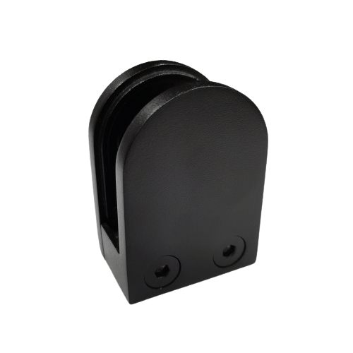 Pince à verre murale en D inox 2205 – Finition (Miroir,Satin,Noir) – Accessoire de garde-corps