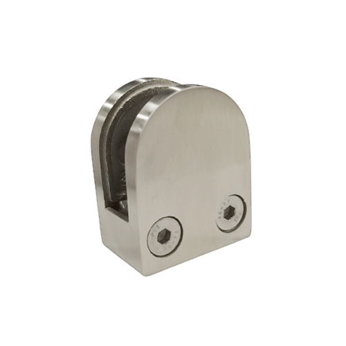 Pince à verre murale en D inox 2205 – Finition (Miroir,Satin,Noir) – Accessoire de garde-corps