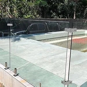 Fixations de garde-corps en verre réglables 90–180° en acier inoxydable – Matériel pour balustrade de balcon et terrasse de piscine, pour la sécurité à la maison