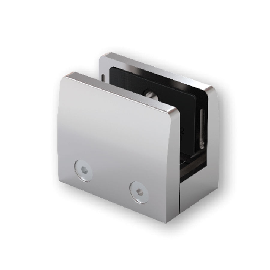 Pince à verre murale inox 2205 – Finition Miroir / Satin / Noir – Pour balcon, terrasse et piscine