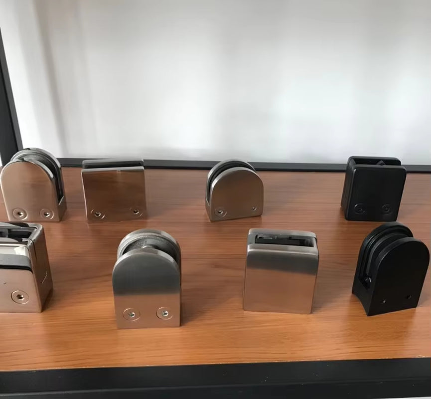 Accessoire de garde-corps en acier inoxydable de haute qualité – Pince à verre murale en D pour garde-corps