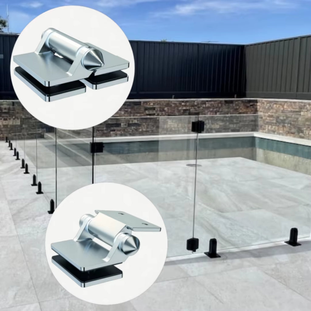 Charnière à ressort pour porte en verre – Acier inoxydable 2205 haute résistance, pour clôtures de piscine, garde-corps de terrasse