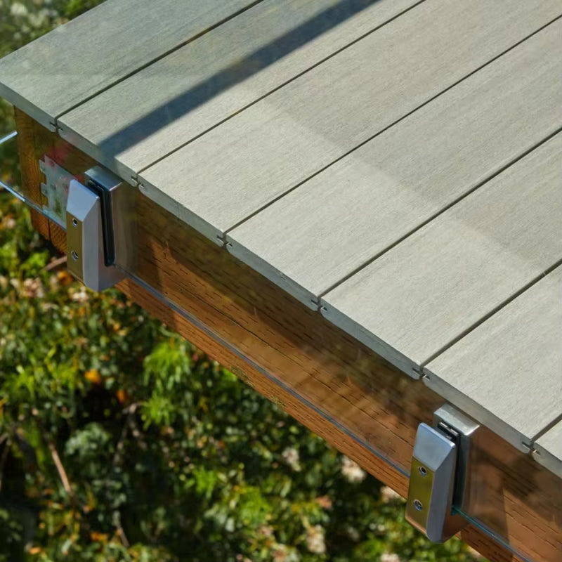 Pince à verre latérale réglable 2205 – Spigot pour clôture de piscine, garde-corps de terrasse et balustrade, finition miroir, pour escaliers et decks extérieurs