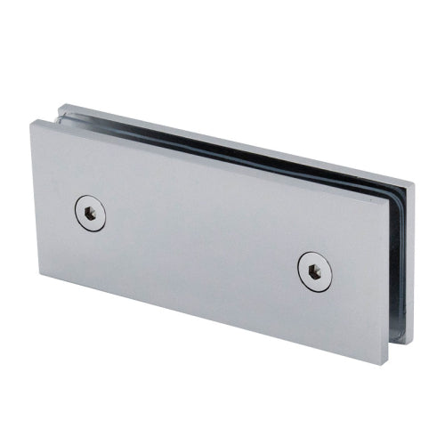 Pince verre à verre 180° en inox 2205 – Finition Miroir / Satin / Noir – Connecteur aligné pour panneaux en verre