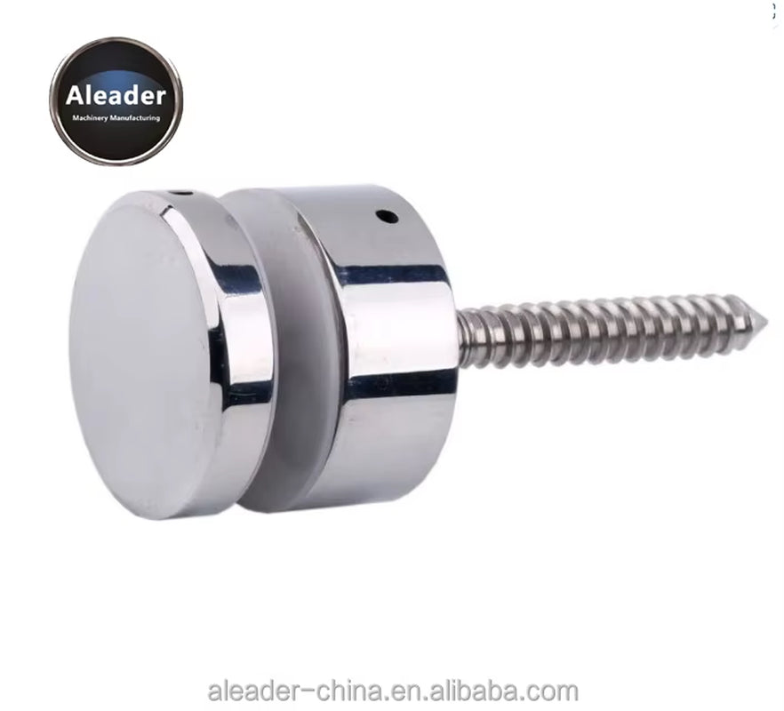 Pince à verre en acier inoxydable 316 – Connecteur pour garde-corps, rampes et balustrades d’escalier en verre, finition miroir