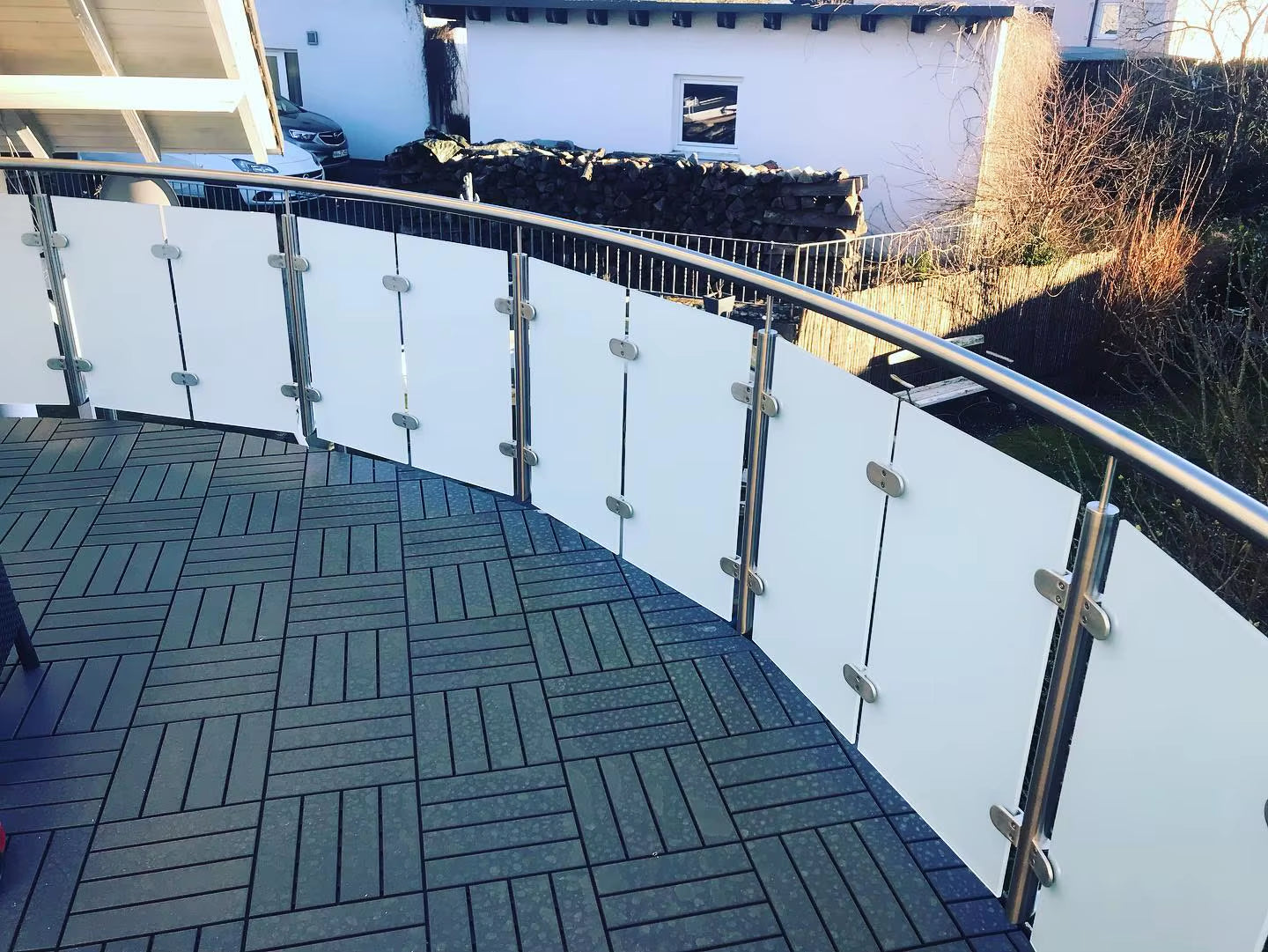 Accessoire de garde-corps en acier inoxydable de haute qualité – Pince à verre murale en D pour garde-corps