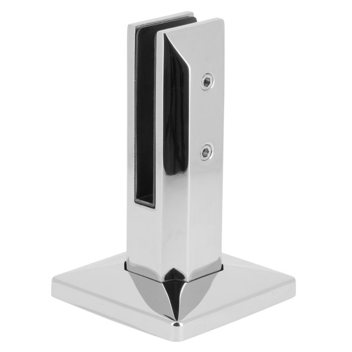 Spigot en inox 2205  – Support carré 158 mm réglable pour clôture en verre (Noir / Miroir / Brossé)